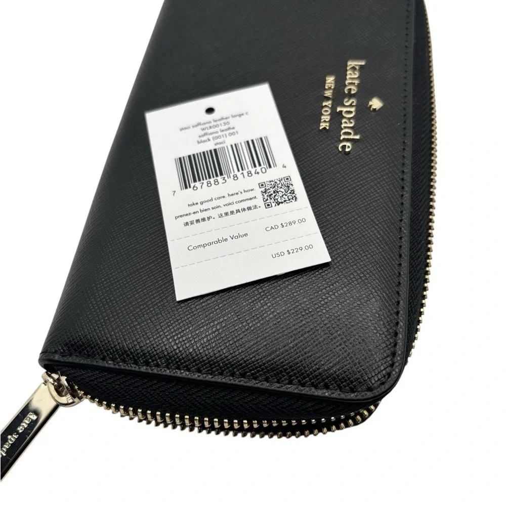 Kate Spade Black Saffiano Leather Wallet